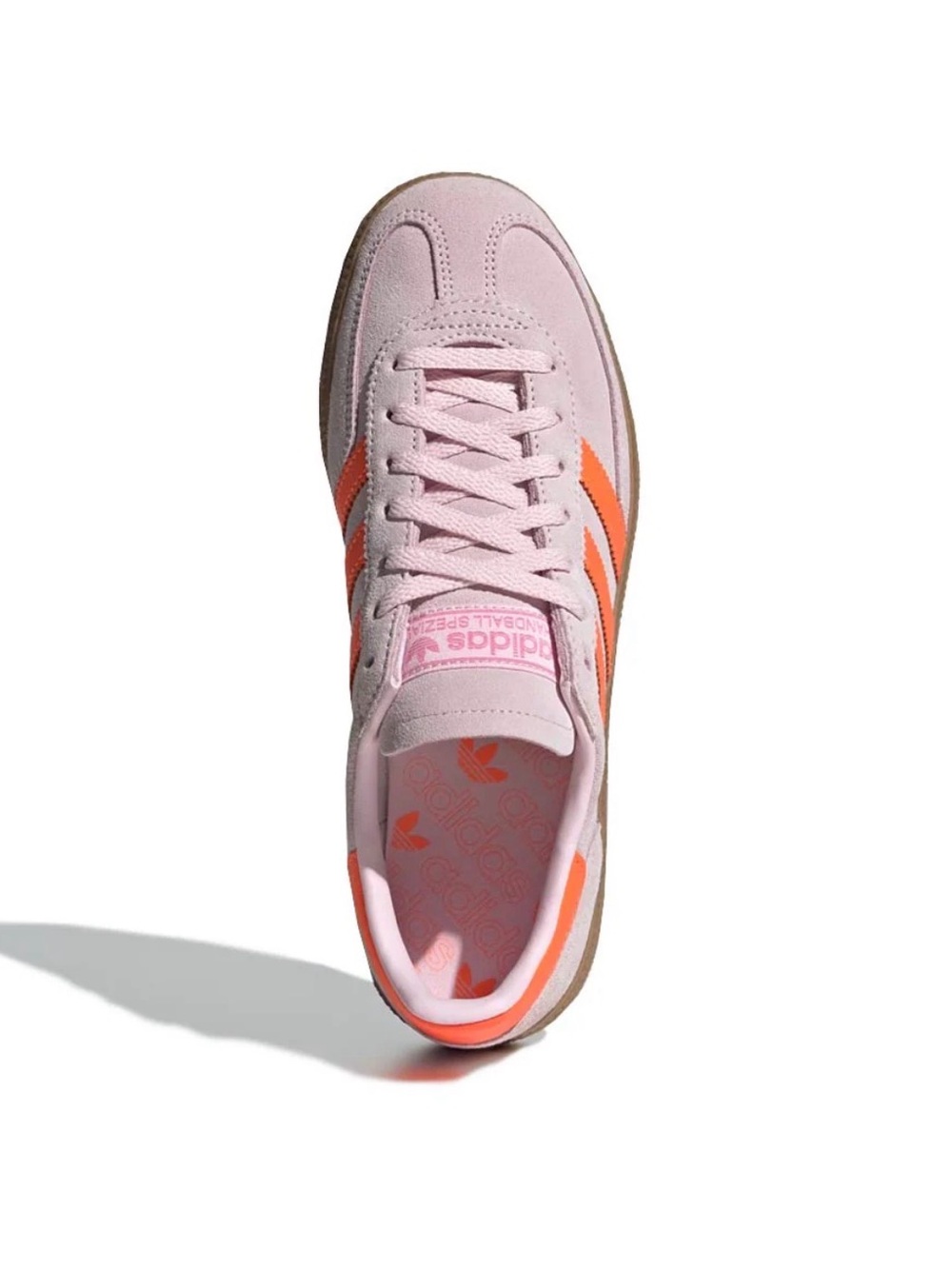 adidas Women’s Pink Suede Gazelle Sneaker with Orange Stripes 1306000